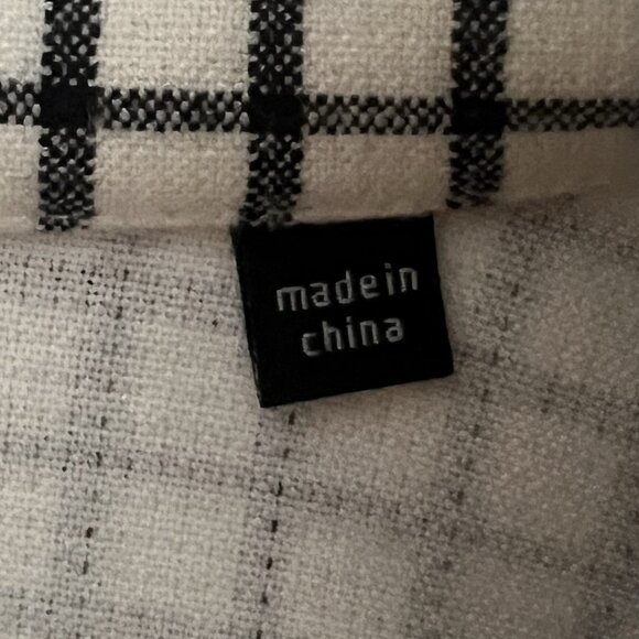 CABI Windowpane Plaid Jacket Blazer Women’s Medium Size Cropped Black White - Picture 13 of 16